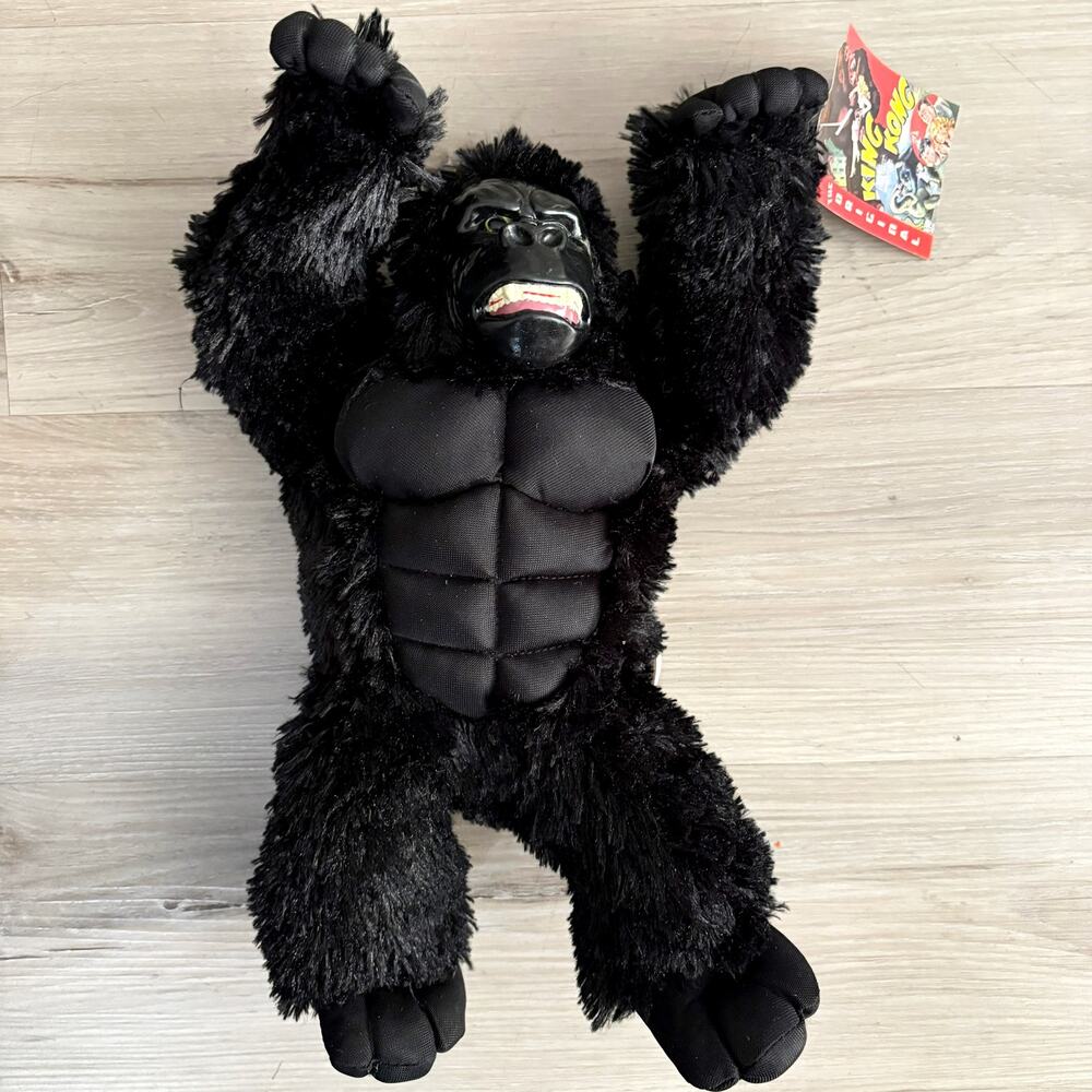 King Kong Rubber Face 12” Plush By King Plush 2005 Vintage NEW WITH TAGS